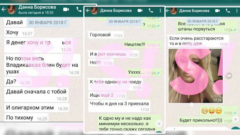 Переписка даны борисовой с олигархами полностью