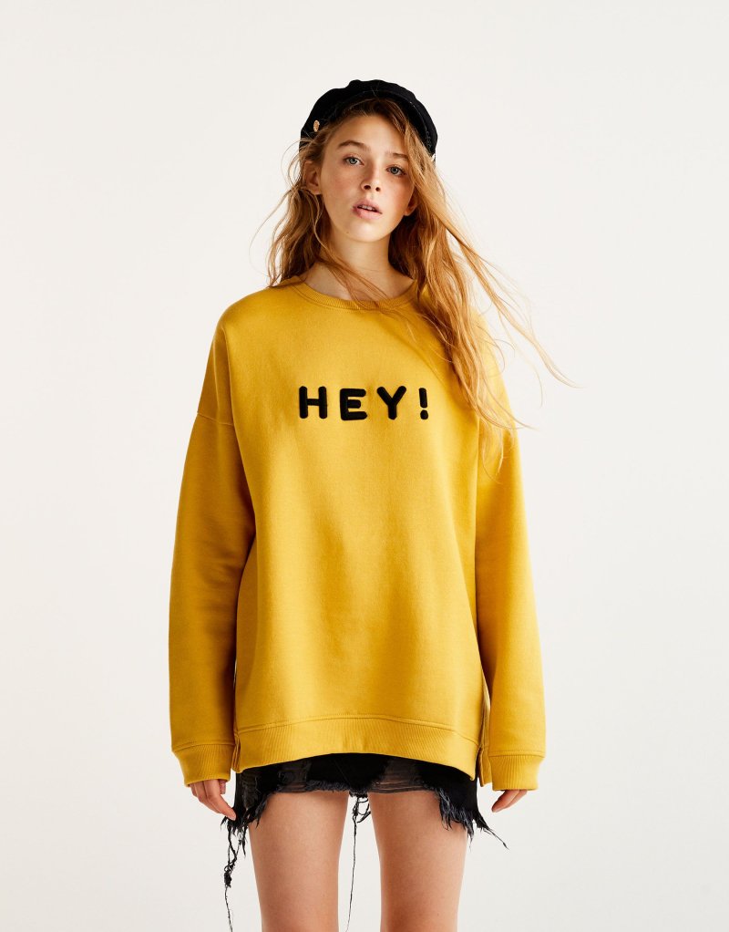 Кофта pull bear желтая